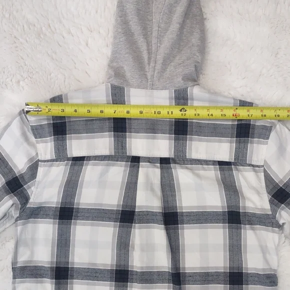 EDDIE BAUER Gray Plaid Hooded Jacket - Picture 11 of 17
